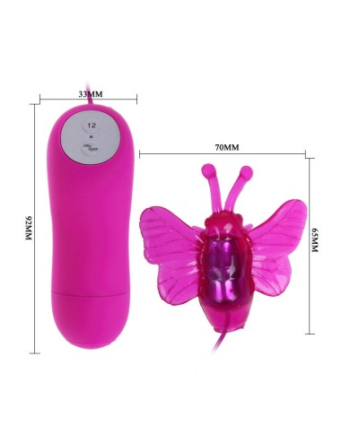 BAILE - VIBRADOR ESTIMULADOR DE BORBOLETA SECRETO PRETTY LOVE 12V