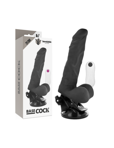 BASECOCK - VIBRADOR ARTICULVEL CONTROLE REMOTO PRETO 21 CM -O- 5 CM
