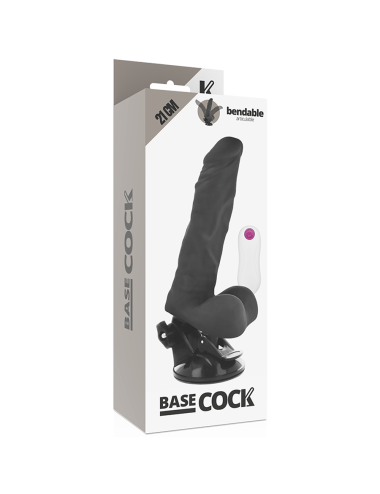 BASECOCK - VIBRADOR ARTICULVEL CONTROLE REMOTO PRETO 21 CM -O- 5 CM
