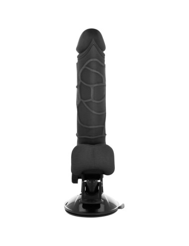 BASECOCK - CONTROLE REMOTO VIBRADOR REALÍSTICO PRETO 18.5 CM -O- 4CM