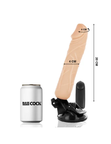 BASECOCK - VIBRADOR DE CONTROLE REMOTO NATURAL REALISTA 20 CM -O- 4 CM