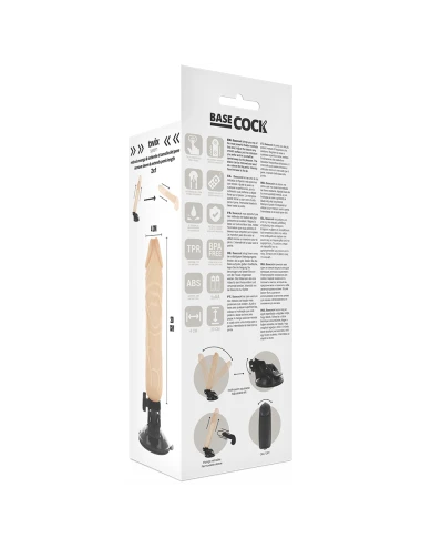 BASECOCK - VIBRADOR DE CONTROLE REMOTO NATURAL REALISTA 20 CM -O- 4 CM