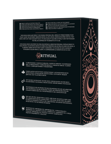 RITHUAL - BOLAS DE KEGEL VIBRATÓRIAS RECARREGVEIS NISHA PRETAS