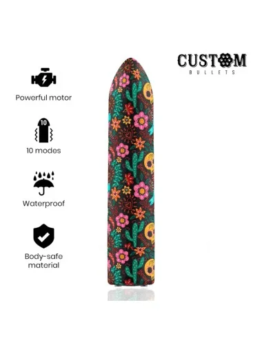 CUSTOM BULLETS - BALAS PERSONALIZADAS FLORAIS RECARREGÁVEIS BALAS 10 INTENSIDADES