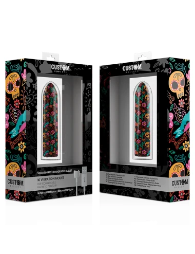 CUSTOM BULLETS - BALAS PERSONALIZADAS FLORAIS RECARREGÁVEIS BALAS 10 INTENSIDADES
