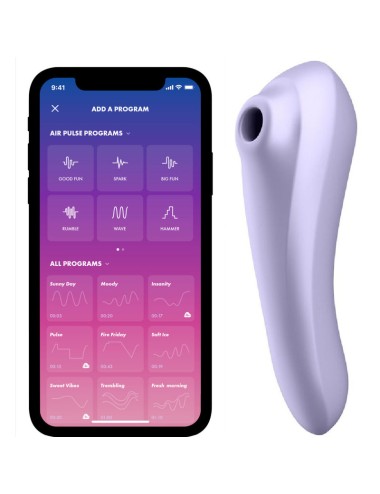 SATISFYER - VIBRADOR DE PULSO DE AR DUAL PLEASURE MALVA