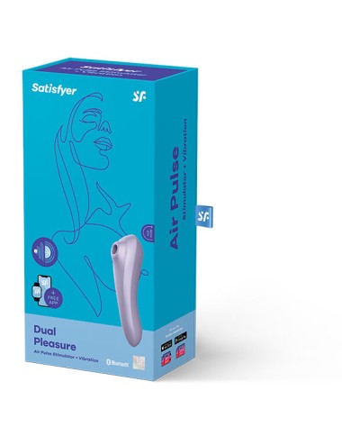 SATISFYER - VIBRADOR DE PULSO DE AR DUAL PLEASURE MALVA