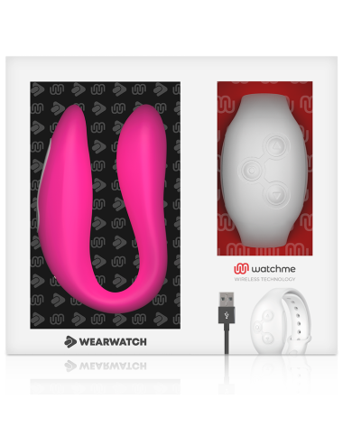 WEARWATCH - VIBRADOR WATCHME DUAL TECHNOLOGY FÚCSIA / NEVE
