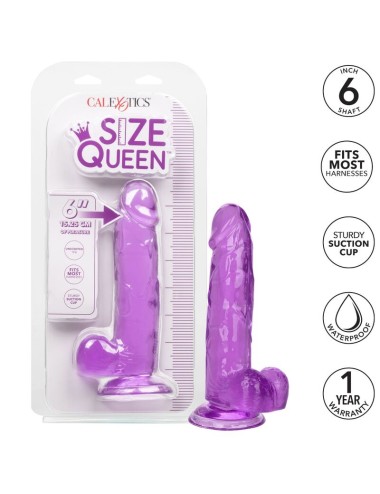 CALEXOTICS - DILDO QUEEN TAMANHO ROXO 15.3 CM