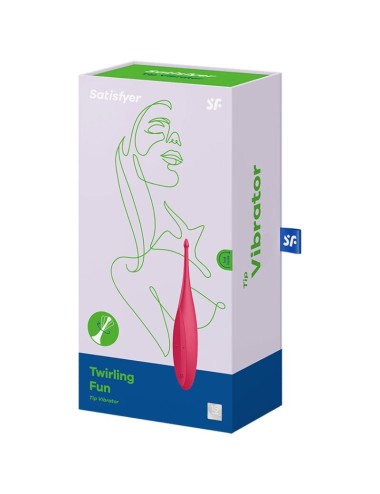 SATISFYER - VIBRADOR TWIRLING FUN TIP VERMELHO