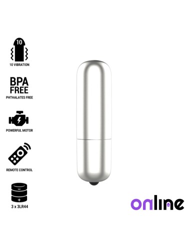 ONLINE - MINI BALA VIBRANTE PRATA