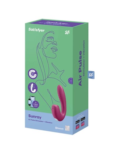 SATISFYER - APLICATIVO ESTIMULADOR E VIBRADOR SUNRAY VERMELHO