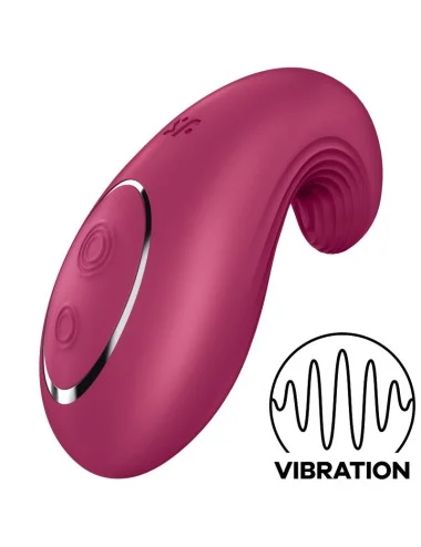 SATISFYER - VIBRADOR LAY-ON DIPPING DELIGHT VERMELHO