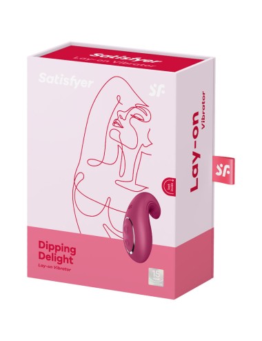 SATISFYER - VIBRADOR LAY-ON DIPPING DELIGHT VERMELHO