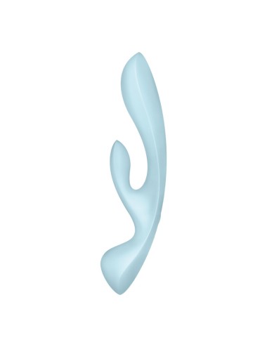 VIBRAÇÃO HÍBRIDA SATISFYER TRIPLE OH - AZUL