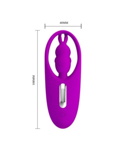 PRETTY LOVE - ESTIMULADOR DE COELHO SELVAGEM PARA CALAS COM CONTROLE REMOTO LILAC
