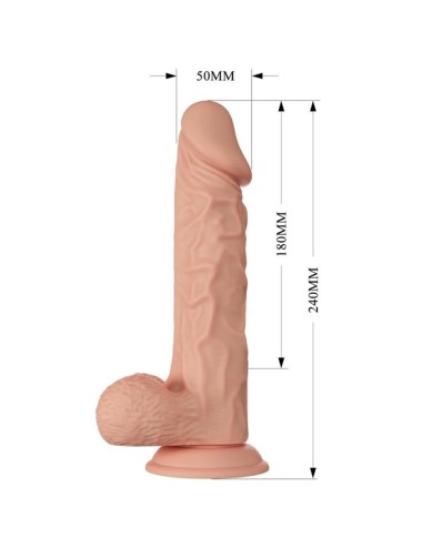 BAILE - LINDO ENCONTRO BURAQ DILDO REALÍSTICO FLEXÍVEL 24 CM NATURAL