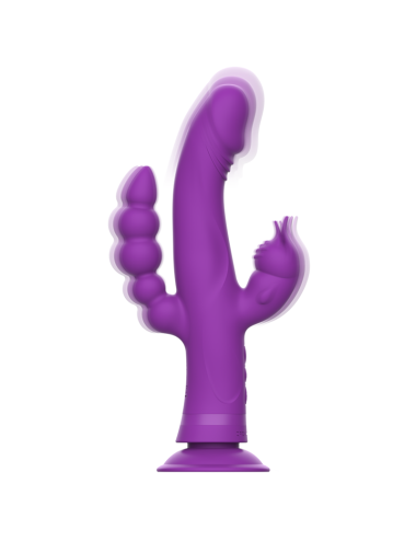 INTENSE - VIBRADOR DE SILICONE CASANOVA COELHO TRIPLO MOTOR ROXO