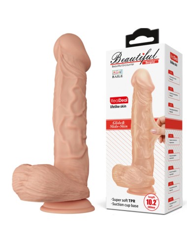 BELO ENCONTRO BERGRISI DILDO REALÍSTICO E FLEXÍVEL 26 CM - CARNE