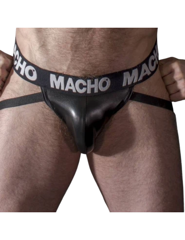MACHO - MX25NC JOCK COURO PRETO M