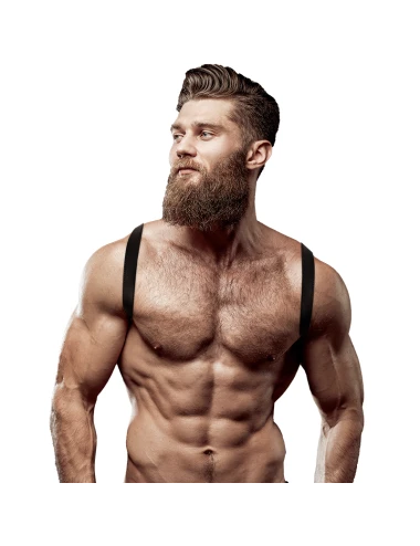 FETISH SUBMISSIVE ATTITUDE - ARNÊS DE COSTAS EM COURO ECO MASCULINO