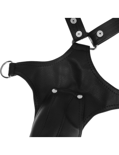 FETISH SUBMISSIVE ATTITUDE - ARNÊS DE COURO ECO EM FORMA DE V PARA HOMEM
