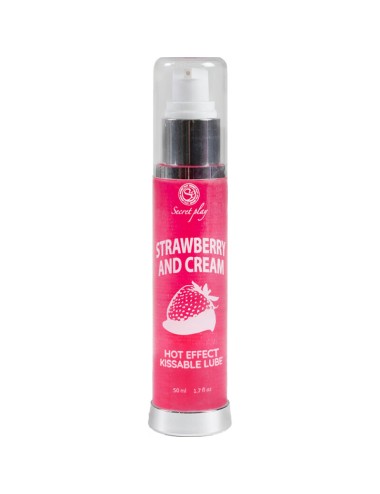 SECRETPLAY - LUBRIFICANTE  2-1 EFEITO TÉRMICO MORANGO E CREME 50 ML