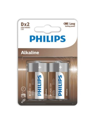 PHILIPS - BATERIA ALCALINA D LR20 BLISTER*2