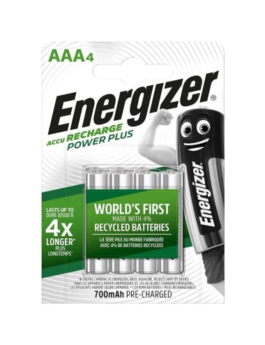 ENERGIZER - BATERIAS RECARREGVEIS AAA4 BLISTER 4