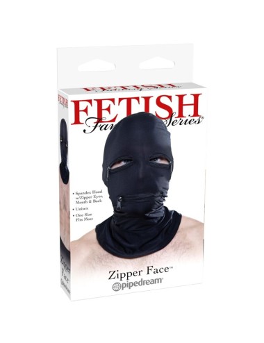 FETISH FANTASY SERIES - CAPUZ COM ZÍPERS PRETO