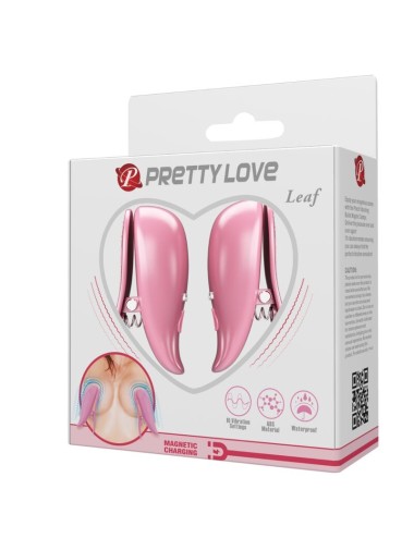 PRETTY LOVE - PINÇAS VIBRANTES DE FOLHA ROSA