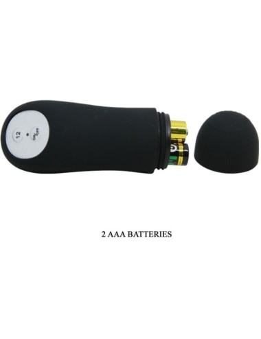 PRETTY LOVE - SILICONE ANAL PLUG FORMA DE PÊNIS E 12 MODOS DE VIBRAO PRETO