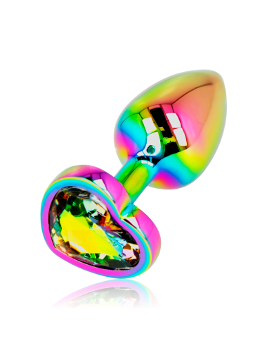 OHMAMA - PLUG ANAL DE CORAÇÃO IRIDESCENTE TAMANHO S