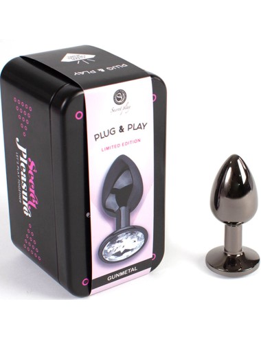 SECRET PLAY - BUTT PLUG DE GUNMETAL TAMANHO PEQUENO 7 CM