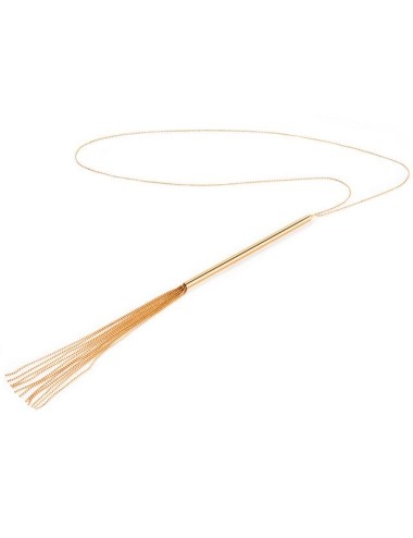 BIJOUX - COLAR / CHICOTE DE CORRENTE DE METAL MAGNÍFICO