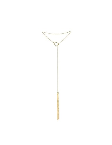 BIJOUX - COLAR MAGNÍFICO DE METAL COM FRANJAS DOURADAS