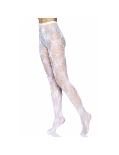 LEG AVENUE - SNOWFLAKE FISHNET CALAS TAMANHO ÚNICO