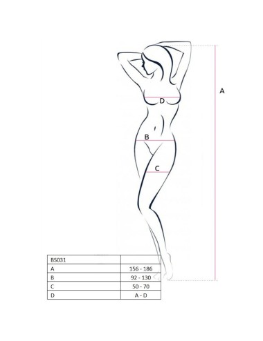 PASSION - WOMAN BS031 BODYSTOCK BRANCO TAMANHO ÚNICO