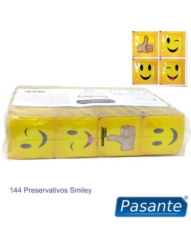 PASANTE - SACO DE PRESERVATIVOS SMILEY 144 UNIDADES