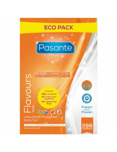 PASANTE - SACO DE SABORES ECO PACK PRESERVATIVOS 288 UNIDADES