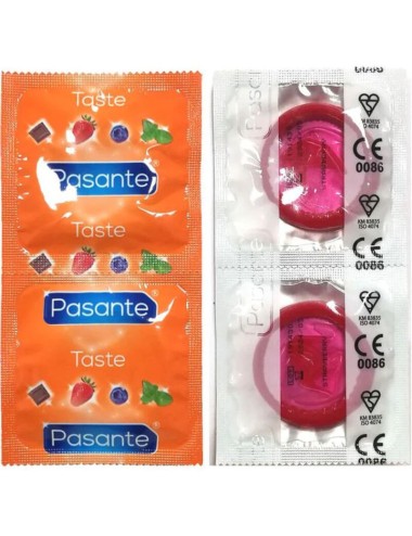 PASANTE - SACO DE PRESERVATIVO SABOR MORANGO 144 UNIDADES
