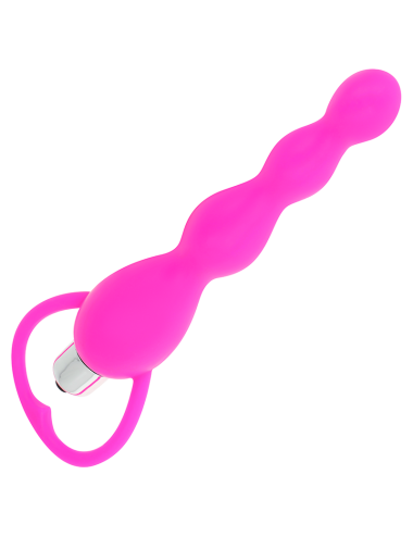 OHMAMA - ESTIMULADOR ANAL COM VIBRAÇÃO FÚCSIA