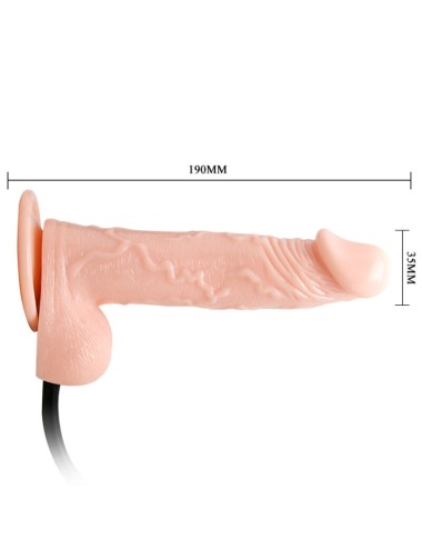 DANÇA - DILDO INFLÁVEL REALISTA COM VENTOSA 15 CM