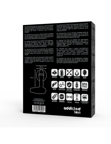 ADDICTED TOYS - PLUGUE DE CONTROLE REMOTO INFLVEL - 10 MODOS DE VIBRAO