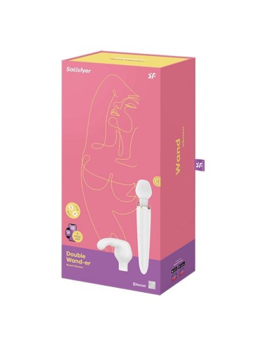 SATISFYER - APLICATIVO DOUBLE WANDER BRANCO