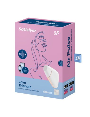 SATISFYER - ESTIMULADOR E VIBRADOR LOVE TRIANGLE BRANCO