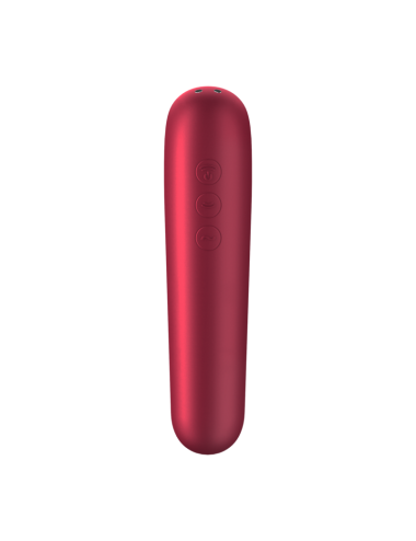 SATISFYER - VIBRADOR E SUCCIONADOR DUAL LOVE COM AR PULSADO VERMELHO