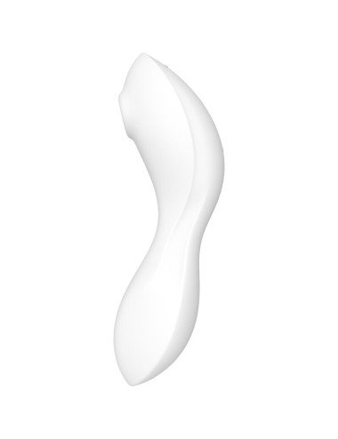 SATISFYER - CURVY TRINITY 5 ESTIMULADOR DE PULSO DE AR E APLICATIVO VIBRADOR BRANCO