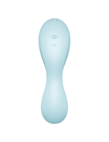 SATISFYER - CURVY TRINITY 5 ESTIMULADOR DE PULSO DE AR E APLICATIVO VIBRADOR AZUL
