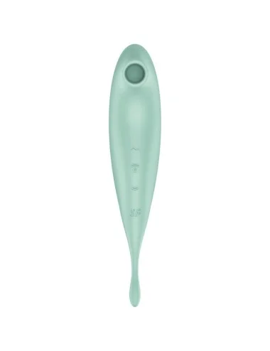 ESTIMULADOR E VIBRADOR DE PULSO DE AR PRO+ SATISFYER TWIRLING APP - VERDE
